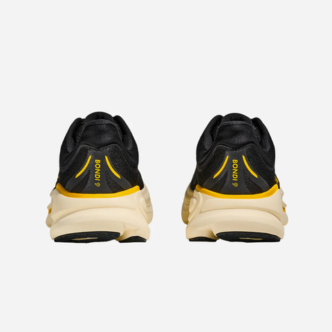  Giày Chạy Bộ Nam Hoka Bondi 9 Wide - Carbon Black / Yellow Gold 