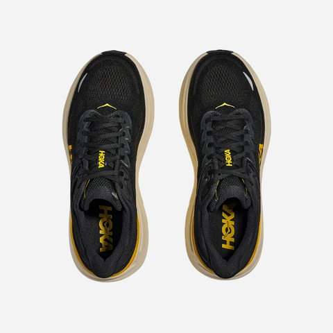  Giày Chạy Bộ Nam Hoka Bondi 9 Wide - Carbon Black / Yellow Gold 