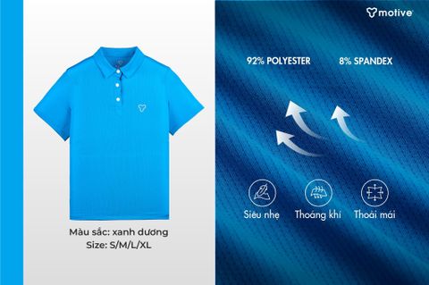  Áo Thun Polo Thể Thao Nam Motive Cổ Trụ Cao Cấp TO3P - Blue 