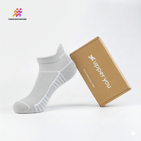  Tất/Vớ Cổ Ngắn Upper You Light Cushion SPM2005 - Xám 