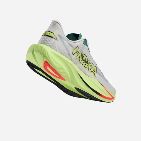  Giày Chạy Bộ Nữ Hoka Mach 7 Wide - Frost / Neon Yuzu 