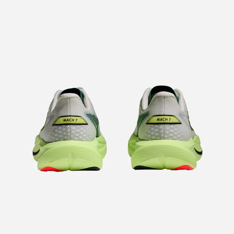  Giày Chạy Bộ Nam Hoka Mach 7 Wide - Frost / Neon Yuzu 