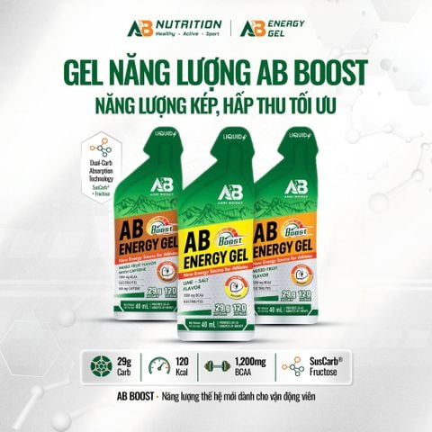  Gel Năng Lượng AB Boost - Vị Trái Cây Hỗn Hợp Có Caffeine 