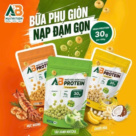  Túi Ngũ Cốc Giòn Cao Đạm AB - Vị Chuối Dừa 