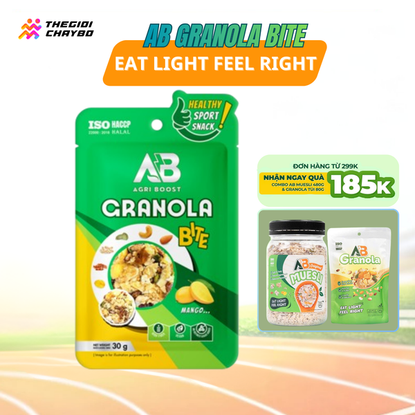  Viên Ngũ Cốc AB Granola Bite - Vị Xoài (Túi 30g) 