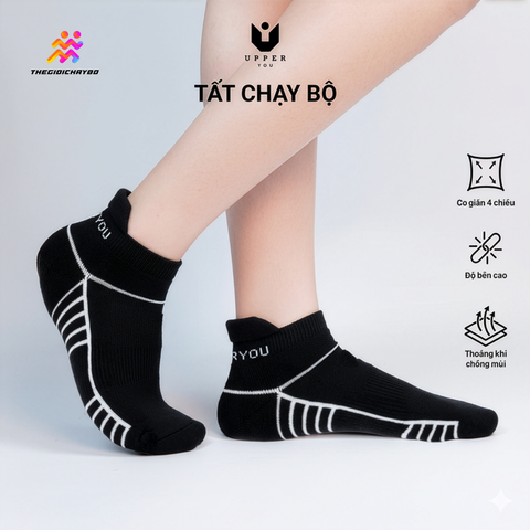  Tất/Vớ Cổ Ngắn Upper You Light Cushion SPM2005 - Đen 