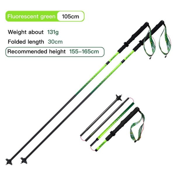  Gậy Chạy Trail Aonijie E4204 Carbon Trekking Pole - Xanh Lá 