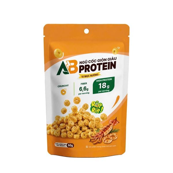 Túi Ngũ Cốc Giòn Cao Đạm AB - Vị Mực Nướng 