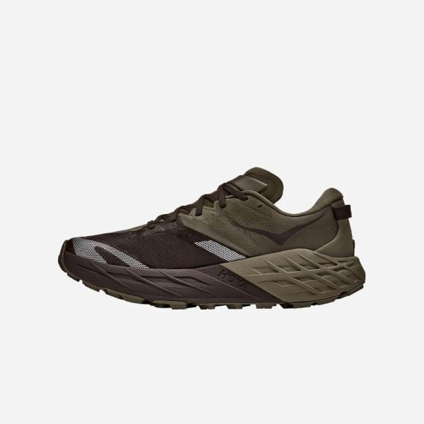  Giày Chạy Địa Hình Nam Hoka Speedgoat 7 - Antique Olive / Black 
