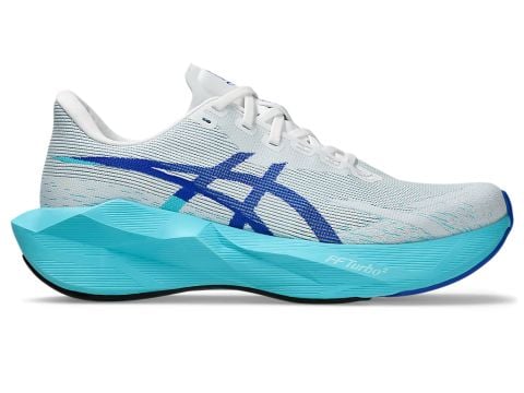  Giày Chạy Bộ Nam ASICS Novablast 6 - White / Energy Aqua 