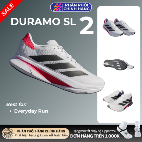  Giày Chạy Bộ Nam Adidas Duramo SL 2 - White / Black / Lucid Red 