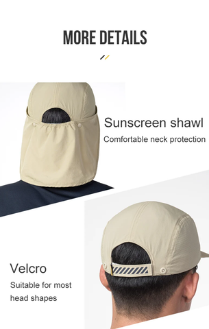  Nón Chống Nắng Unisex Aonijie E4626 Kèm Khăn Che Cổ Tháo Rời - Grey 