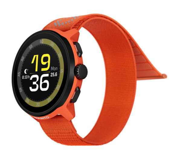  Đồng Hồ GPS Suunto Run Viền Thép 46mm, Dây Đeo Nylon - Coral Orange 