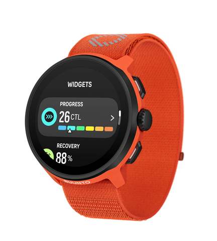  Đồng Hồ GPS Suunto Run Viền Thép 46mm, Dây Đeo Nylon - Coral Orange 