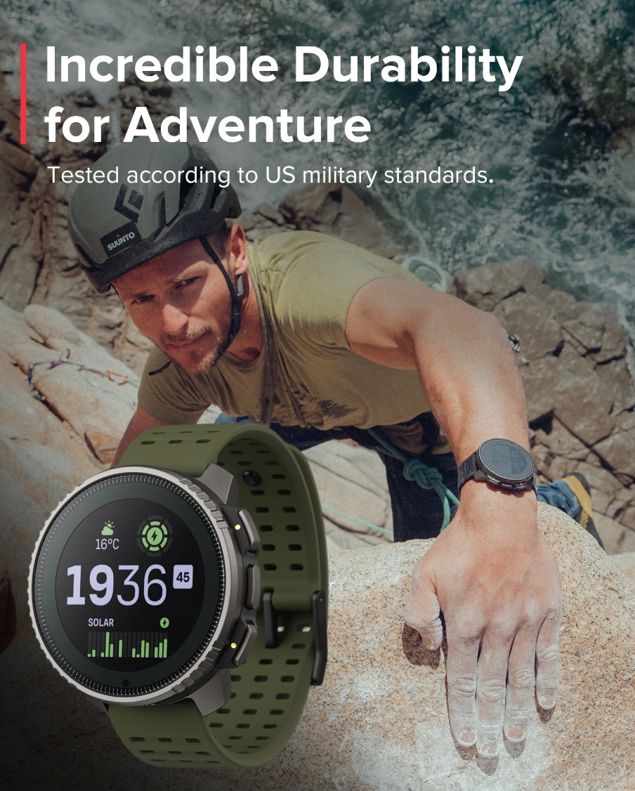  Đồng Hồ GPS Suunto Vertical Solar Viền Titanium 49mm, Dây Silicone - Forest 