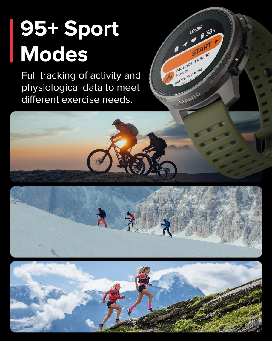  Đồng Hồ GPS Suunto Vertical Solar Viền Titanium 49mm, Dây Silicone - Forest 