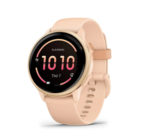  Đồng Hồ GPS Garmin Vivoactive 6 - Metallic Pink Dawn with Pink Dawn Band 
