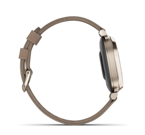  Đồng Hồ Thông Minh Garmin Lily 2 Classic - Cream Gold with Coffee Nylon Band 