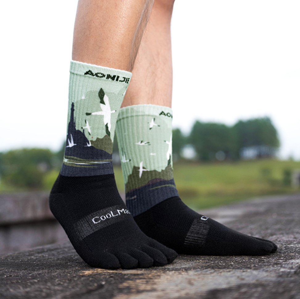  Vớ Xỏ Ngón Cổ Cao Aonijie E4843 - Xanh Lá Nhạt 