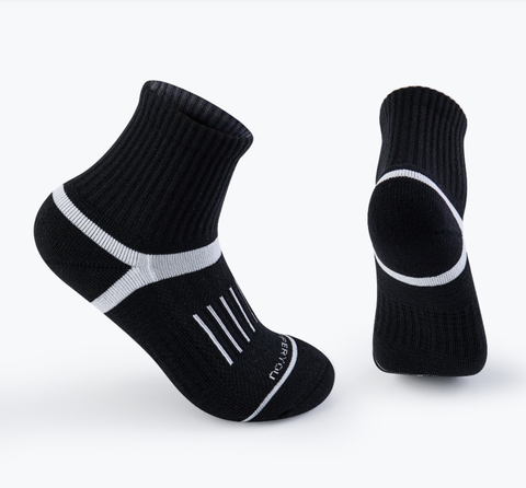  Tất/Vớ Cổ Ngắn Upper You Light Cushion SPM3003 - Đen/Trắng 