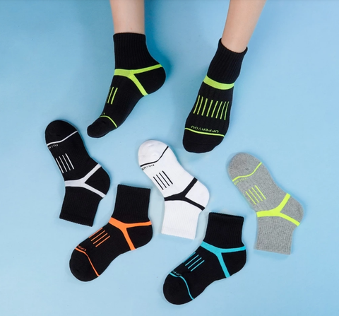  Tất/Vớ Cổ Ngắn Upper You Light Cushion SPM3003 - Đen/Trắng 