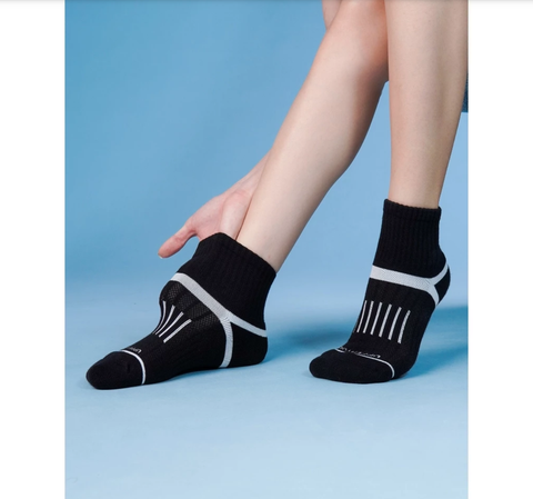  Tất/Vớ Cổ Ngắn Upper You Light Cushion SPM3003 - Đen/Trắng 