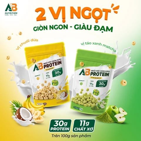  Túi Ngũ Cốc Giòn Cao Đạm AB - Vị Mực Nướng 