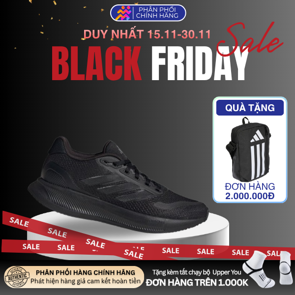  Giày Chạy Bộ Nữ ADIDAS Runfalcon 5 - Core Black 