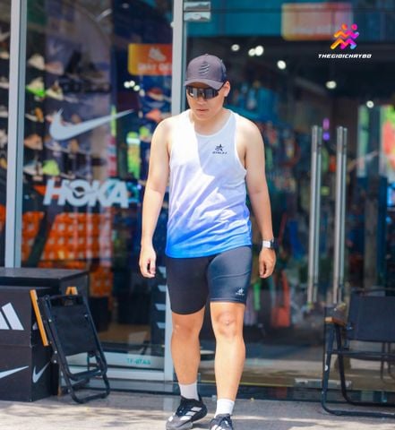  Áo Singlet Chạy Bộ Nam Athlet Nam ATTANAM - Blue 