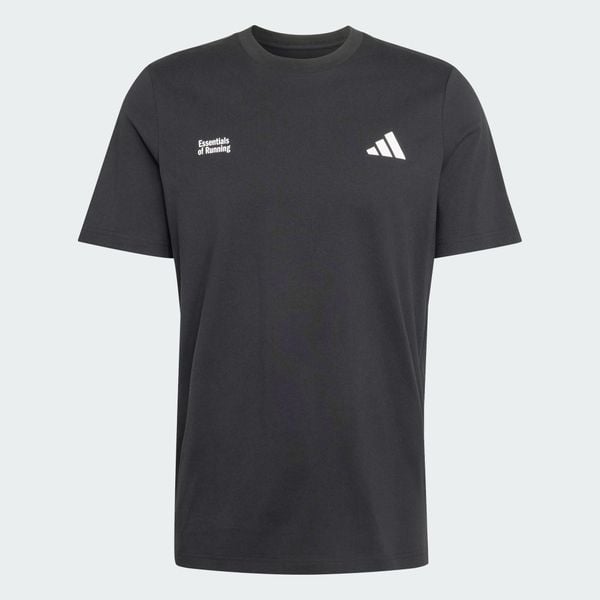  Áo Thun T-shirt Chạy Bộ Nam Adidas Run Essentials Graphic KS2502 - Black 