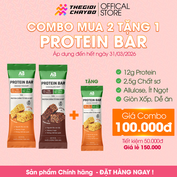  COMBO MUA 2 TẶNG 1 Thanh AB Protein Bar, Giá Ưu Đãi 