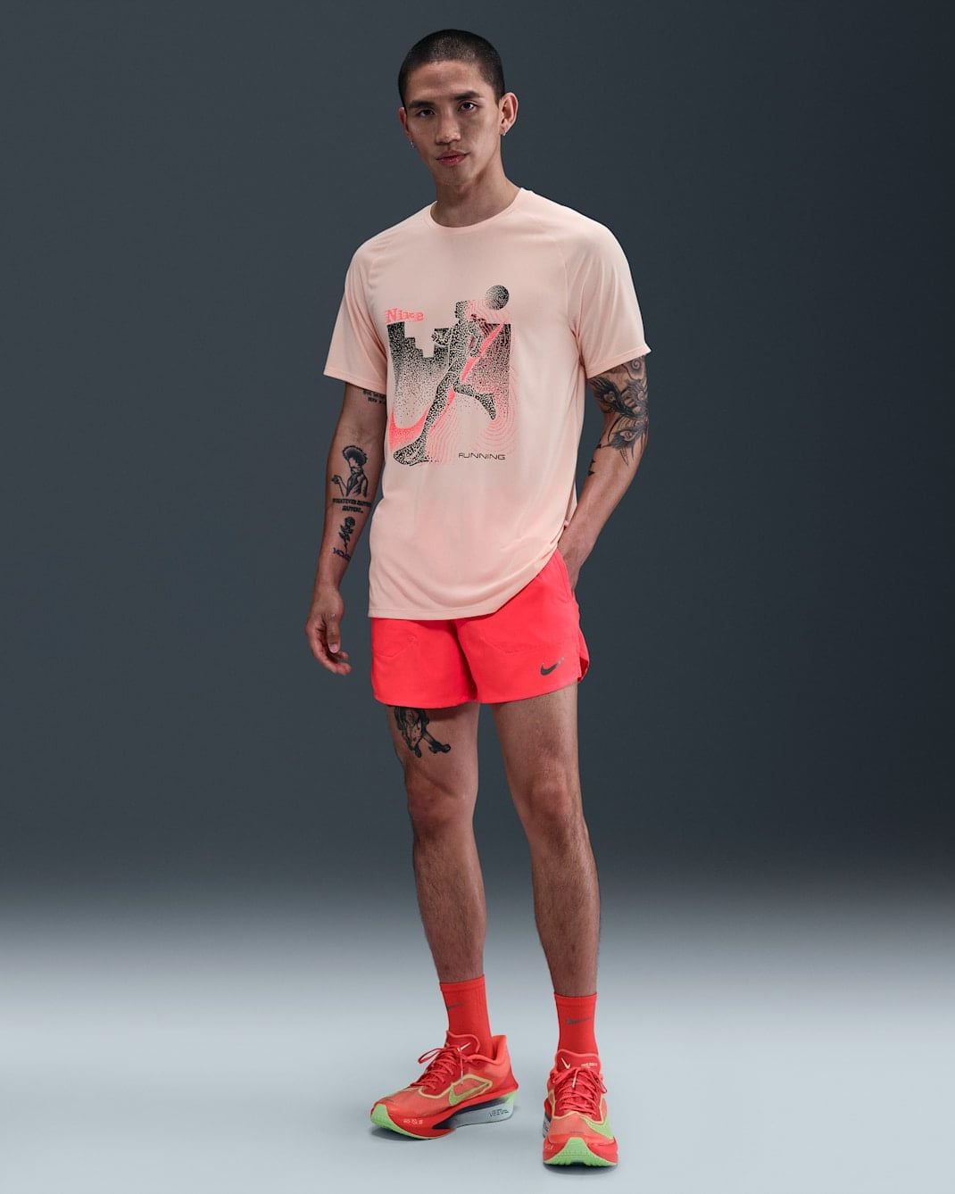 bright crimson t shirt