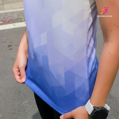  Áo Singlet Chạy Bộ Nữ Athlet Nữ ATTANU- Blue 
