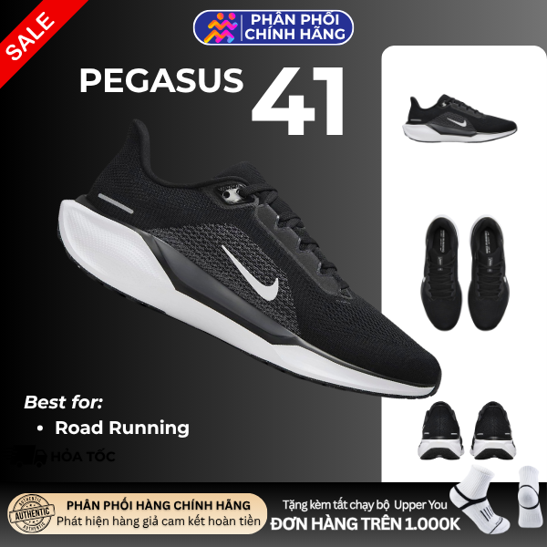  Giày Chạy Bộ Nam Nike Pegasus 41 - Black/Anthracite/White 