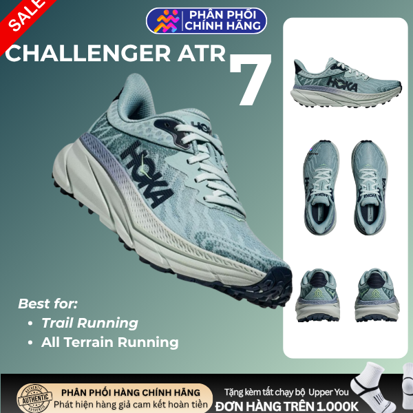  [MUA 1 ĐÔI GIẢM 35%, MUA 2 ĐÔI GIẢM 50%] Giày Chạy Bộ Nữ Hoka Challenger Atr 7 Wide - Druzy / Droplet 