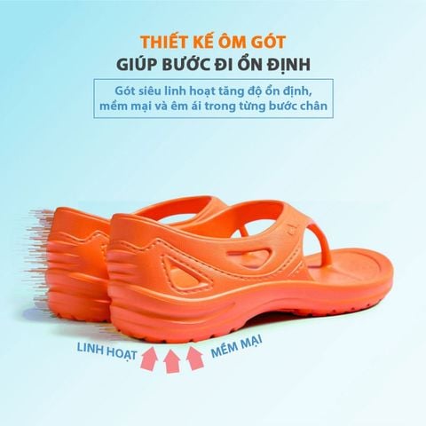  Dép Chạy Bộ YSandal Có Quai Hậu - Orange 