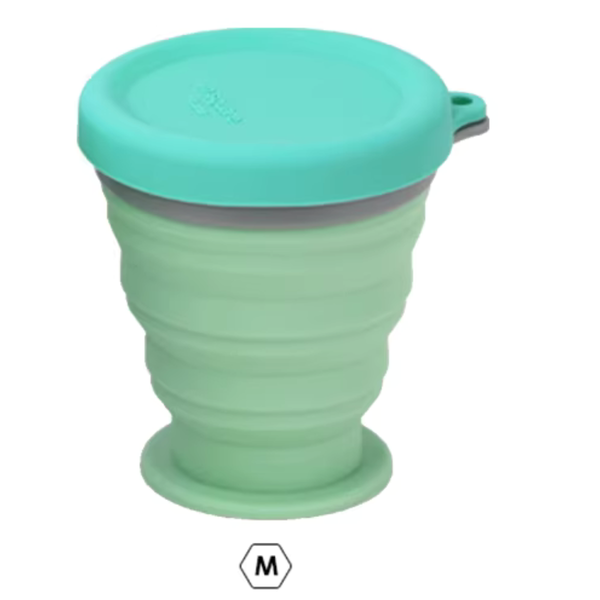 Cốc Du Lịch Gấp Gọn Silicon Msquare - Xanh Mint 