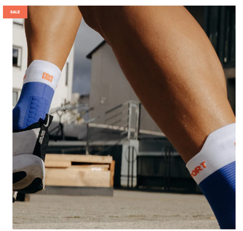  Vớ Thể Thao Compressport Pro Racing Socks v4.0 Run High - Dazz Blue/White 