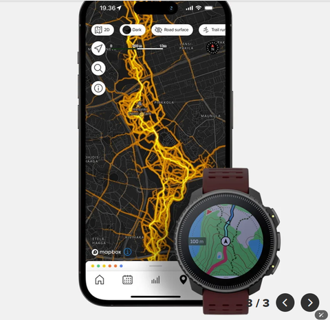  Đồng Hồ GPS Suunto Vertical Viền Thép Đen 49mm, Dây Silicone - Black Ruby 