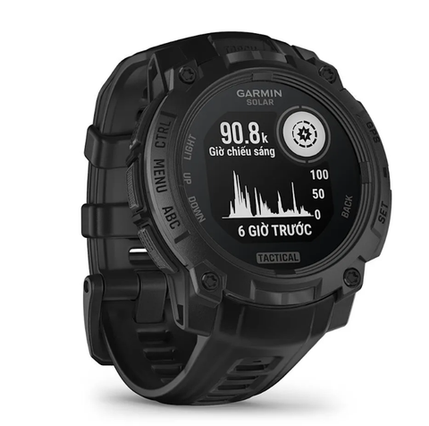  Đồng Hồ Thông Minh Garmin Instinct 3 Tactical Solar 45mm - Black with Black Band 