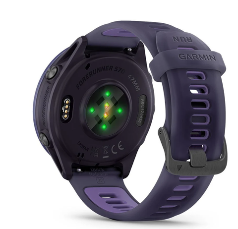  Đồng Hồ Thông Minh Garmin Forerunner 570, 47MM WiFi GPS - Indigo Aluminum with Translucent Imperial Purple/Indigo Band 