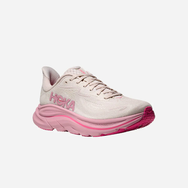 Giày Chạy Bộ Nữ Hoka Clifton 10 Wide Road - Rose Cream / Dried Rose