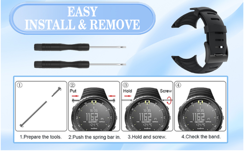  Dây Đồng Hồ Suunto Core Standard Silicone - All Black 