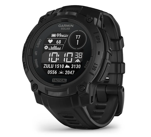 Đồng hồ thông minh Garmin Instinct 3 Tactical Solar 45mm – Black with Black Band