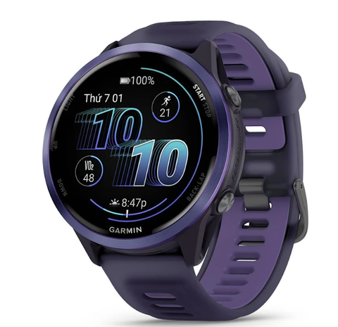  Đồng Hồ Thông Minh Garmin Forerunner 570, 47MM WiFi GPS - Indigo Aluminum with Translucent Imperial Purple/Indigo Band 