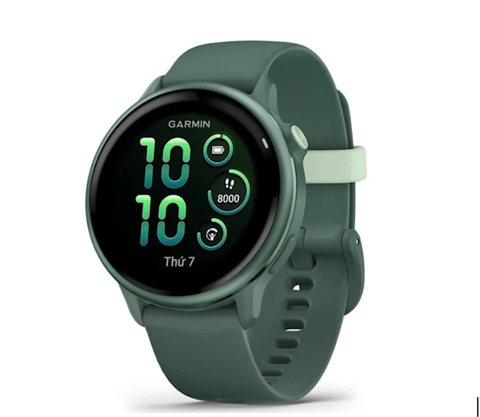  Đồng Hồ GPS Garmin Vivoactive 6 - Metallic/Jasper Green Band 