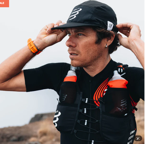  Nón Chạy Bộ Compressport 5 Panel Light Cap - Black 