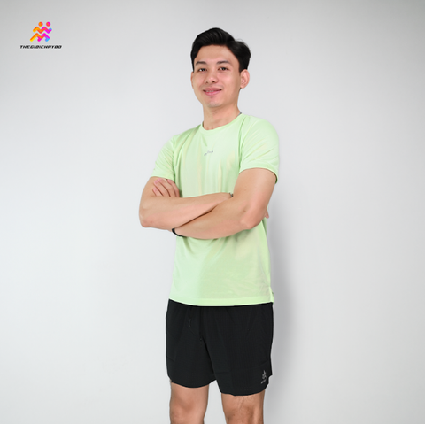  Quần Short Chạy Bộ 5 Inchs Athlet ATQ502 Đa Năng , Có Đai Belt - Đen Caro 