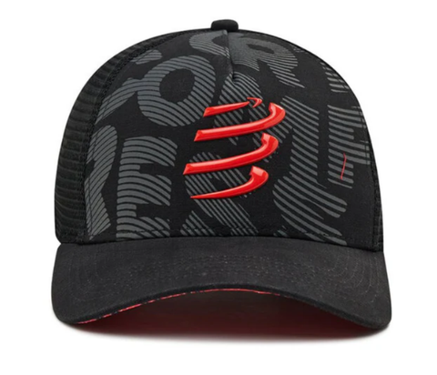  Nón Thể Thao Compressport Trucker Cap - Black/ Red 