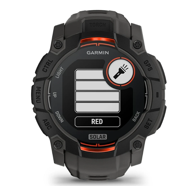 Đồng Hồ Thông Minh Garmin Instinct 3 50mm Solar - Black with Charcoal Band